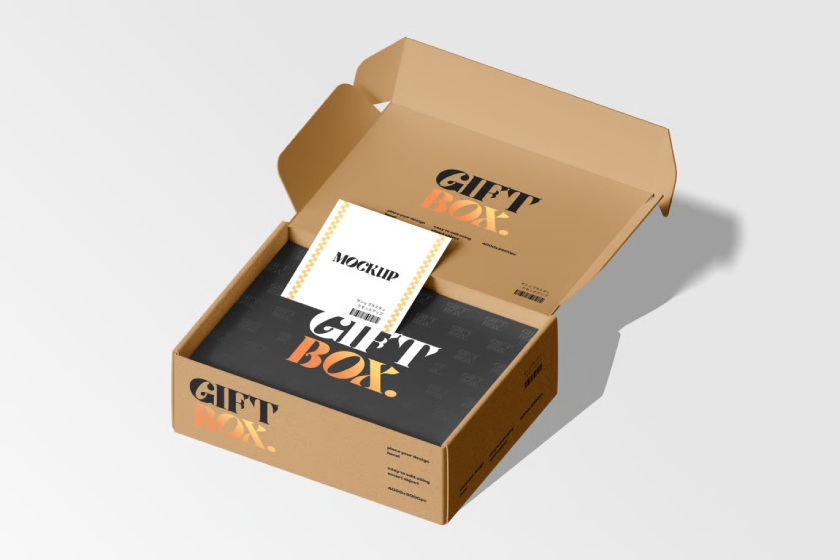 A mockup of a customized gift box.