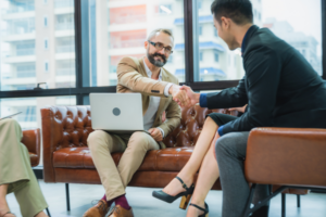 Image businessmans handshake