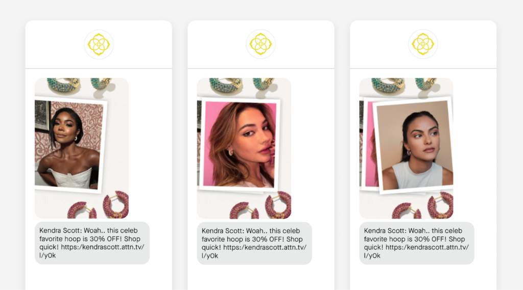Kendra Scott SMS campaign