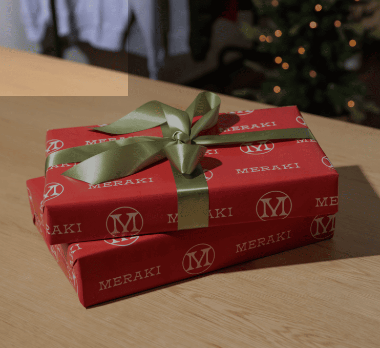 Custom branded packaging designed and printed by VistaPrint.