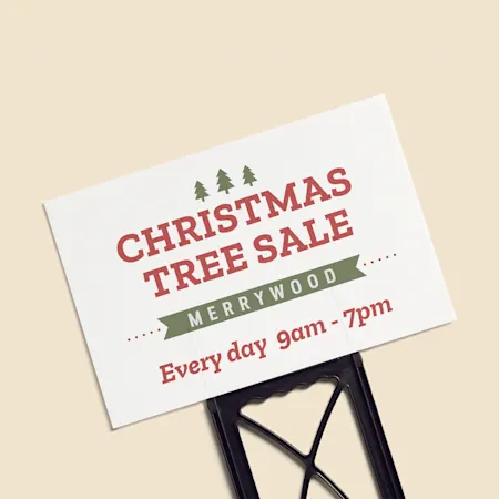 VistaPrint holiday yard sign.