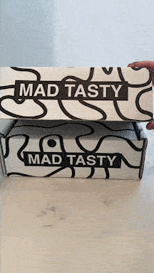 Custom packaging ShipBob uses for beverage brand Mad Tasty.