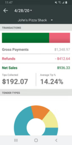Clover POS App for iOS.
