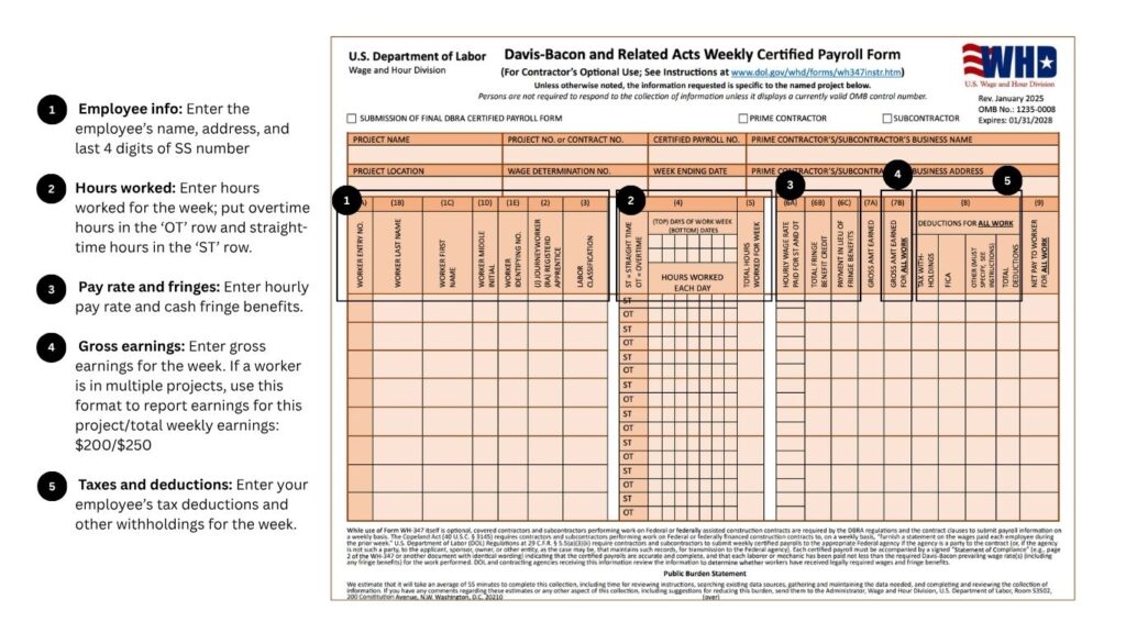 Page 1 of Certified Payroll Report.