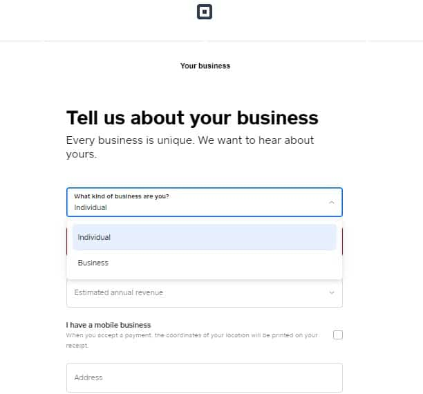 Square Dashboard under “Accounts & Settings.”